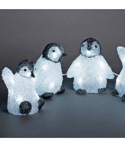 Konstsmide Oiseaux Lumineux Et Animaux Lumineux | B B S Pingouins Lumineux Led En Acrylique, 12,5 Cm