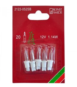 Konstsmide Ampoules Guirlandes De Rechange | 5 Ampoules De Rechange 12V, 1,14W Pour Guirlande De No L 20 Lampes