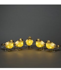 Konstsmide Oiseaux Lumineux Et Animaux Lumineux | Oiseaux Lumineux Led En Acrylique, 5 Chardonnerets