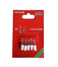 Konstsmide Ampoules Guirlandes De Rechange | 5 Ampoules De Rechange Enfichable Pour Guirlande Lectrique, 2,5V - 0,25 W