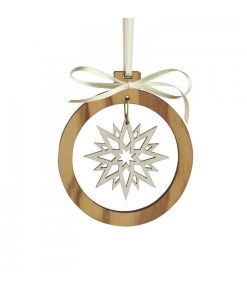 Waldfabrik D Corations En Bois Pour Sapin De No L | Pendentif En Bois D'Olivier Motif Cristal De Neige N°1