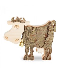 Waldfabrik Animaux En Bois | Vache En Bois, 9 Cm