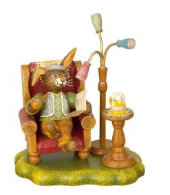 Hubrig Lapins En Bois De Paques | Lapin De P Ques En Bois Grand-P Re Dans Un Fauteuil